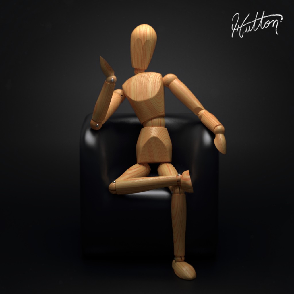 Wooden mannequin - Rigged preview image 1